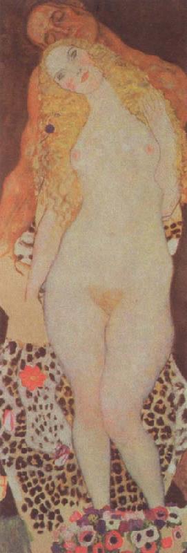 Gustav Klimt adam and eve oil painting image